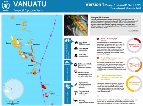 Vanuatu cyclone Pam – 72hrs assessment - release 1 (17 March 2015)