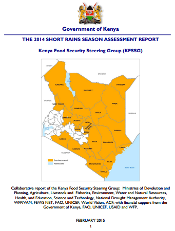 Kenya - 2014 Short Rains Season Assessment, February 2015