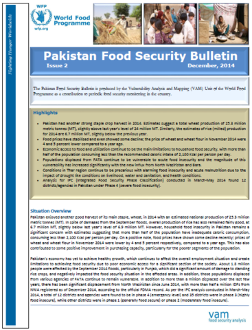 Pakistan - Food Security Bulletins, 2014