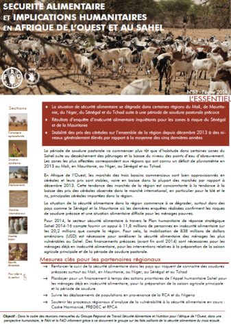 West Africa and the Sahel - Food Security and Humanitarian Implications, 2014