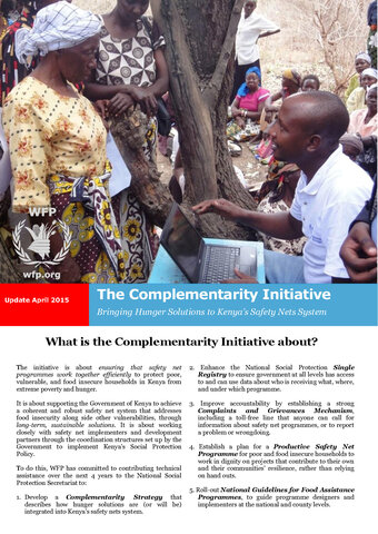 What's the Complementarity Initiative about? (April 2015)