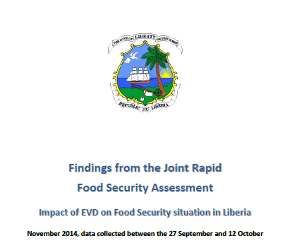 Liberia - Findings from the Joint Rapid Food Security Assessment: Impact of EVD on Food Security situation, November 2014