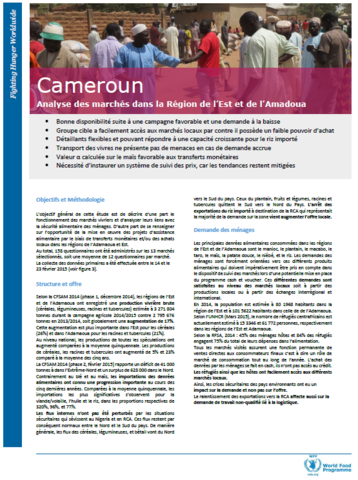 Cameroun - Analyse des marchés dans la Région de l'Est et de l'Amadoua, April 2015