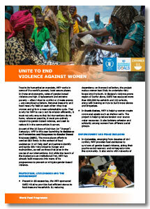 2016 - WFP contributes to the work to end violence against women