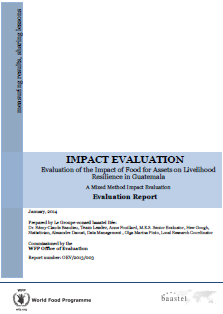 Food for Assets on Livelihood Resilience in Guatemala: An Impact Evaluation